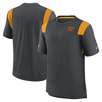 T-shirt de joueur performance Nike Washington Commanders Sideline Tonal Logo gris anthracite pour homme