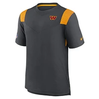 T-shirt de joueur performance Nike Washington Commanders Sideline Tonal Logo gris anthracite pour homme