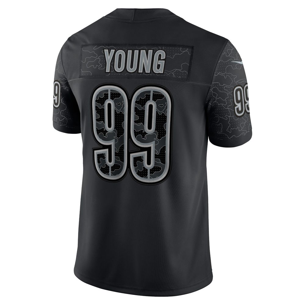 Men's Nike Chase Young Black Washington Commanders RFLCTV Limited Jersey