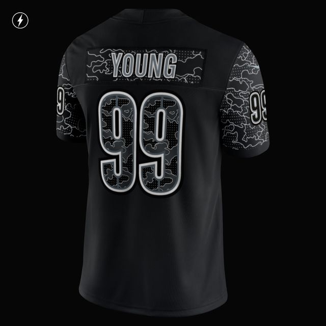 Maillot Nike Chase Young Washington Commanders RFLCTV Limited pour homme, noir