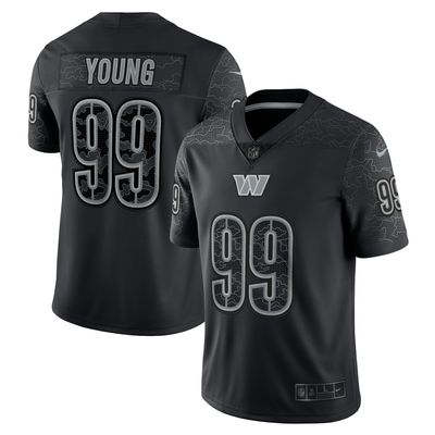 Men's Nike Chase Young Black Washington Commanders RFLCTV Limited Jersey