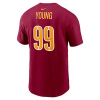 Men's Nike Chase Young Burgundy Washington Commanders Player Name & Number T-Shirt