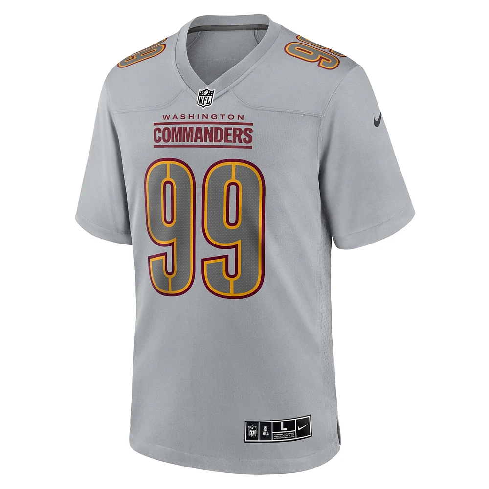 Men's Nike Chase Young Gray Washington Commanders Atmosphere Fashion Game Jersey