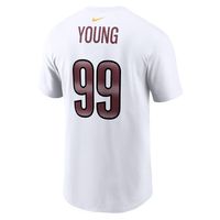 Men's Nike Chase Young White Washington Commanders Player Name & Number T-Shirt