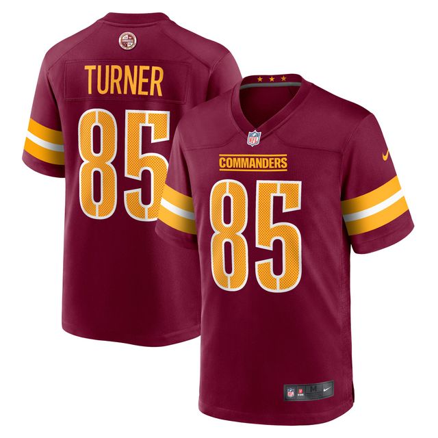 Maillot de match joueur Nike Cole Turner bordeaux Washington Commanders pour hommes