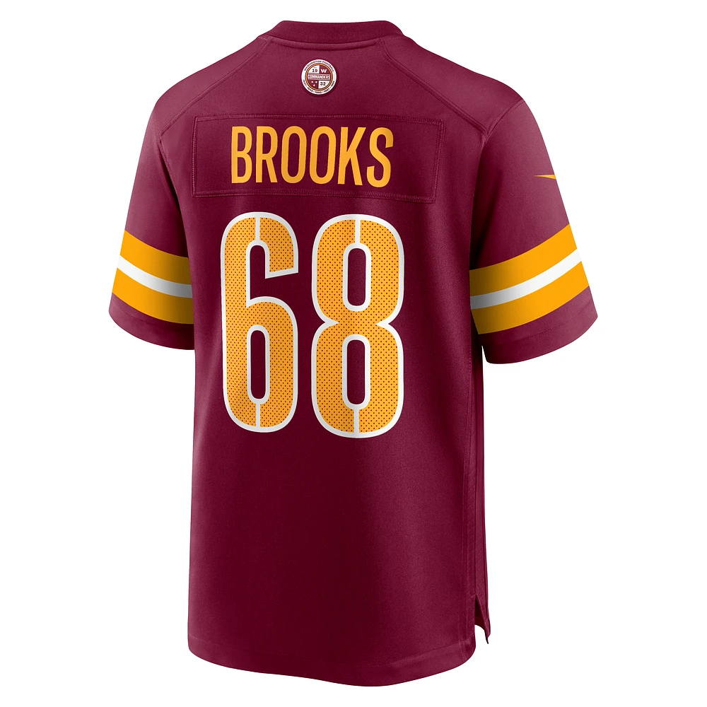 Men's Nike Curtis Brooks Burgundy Washington Commanders  Game Jersey