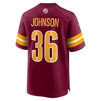 Maillot de match Nike Danny Johnson pour hommes, bordeaux, Washington Commanders