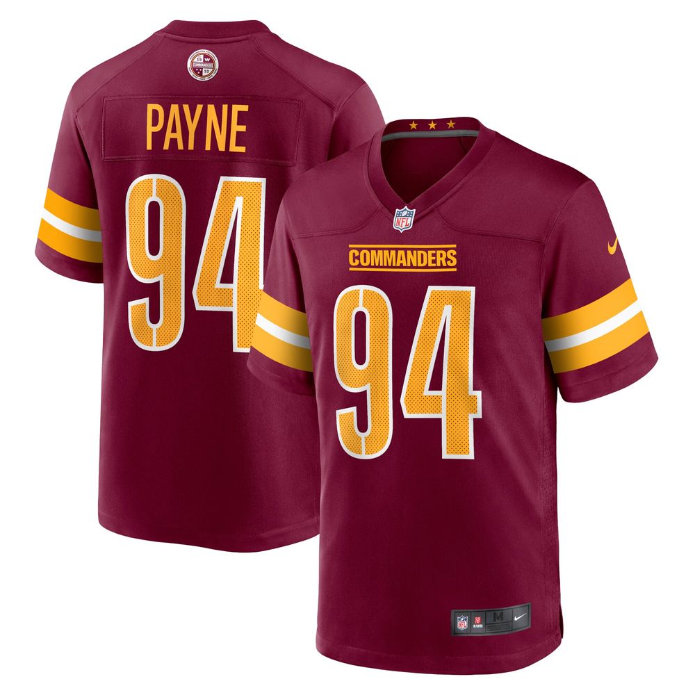 Men's Nike Da'Ron Payne Burgundy Washington Commanders Game Jersey