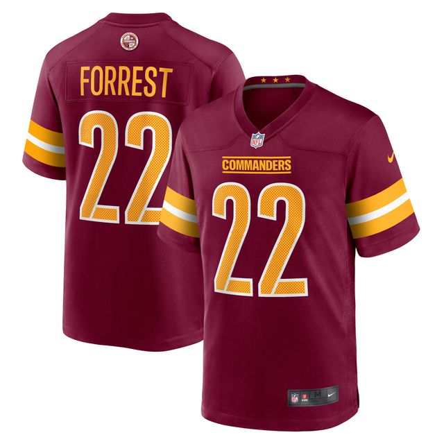 Maillot de joueur match Nike Darrick Forrest pour hommes, bordeaux, Washington Commanders