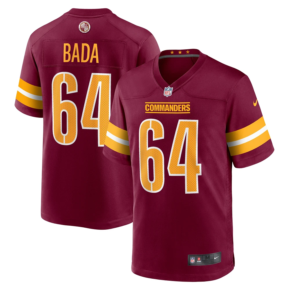 Maillot de match Nike David Bada pour hommes, bordeaux, Washington Commanders