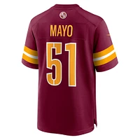 Maillot de joueur match Nike David Mayo pour hommes, bordeaux, Washington Commanders