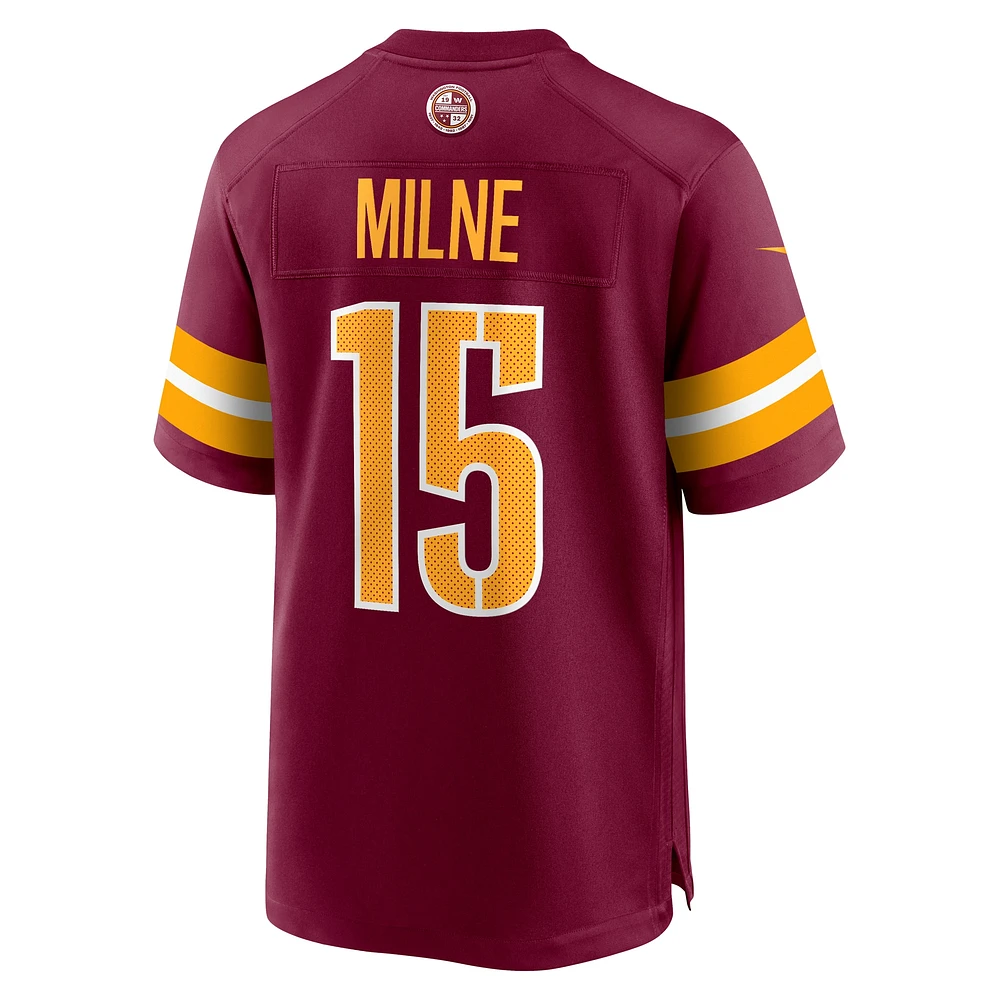 Maillot de match Nike Dax Milne pour hommes, bordeaux, Washington Commanders