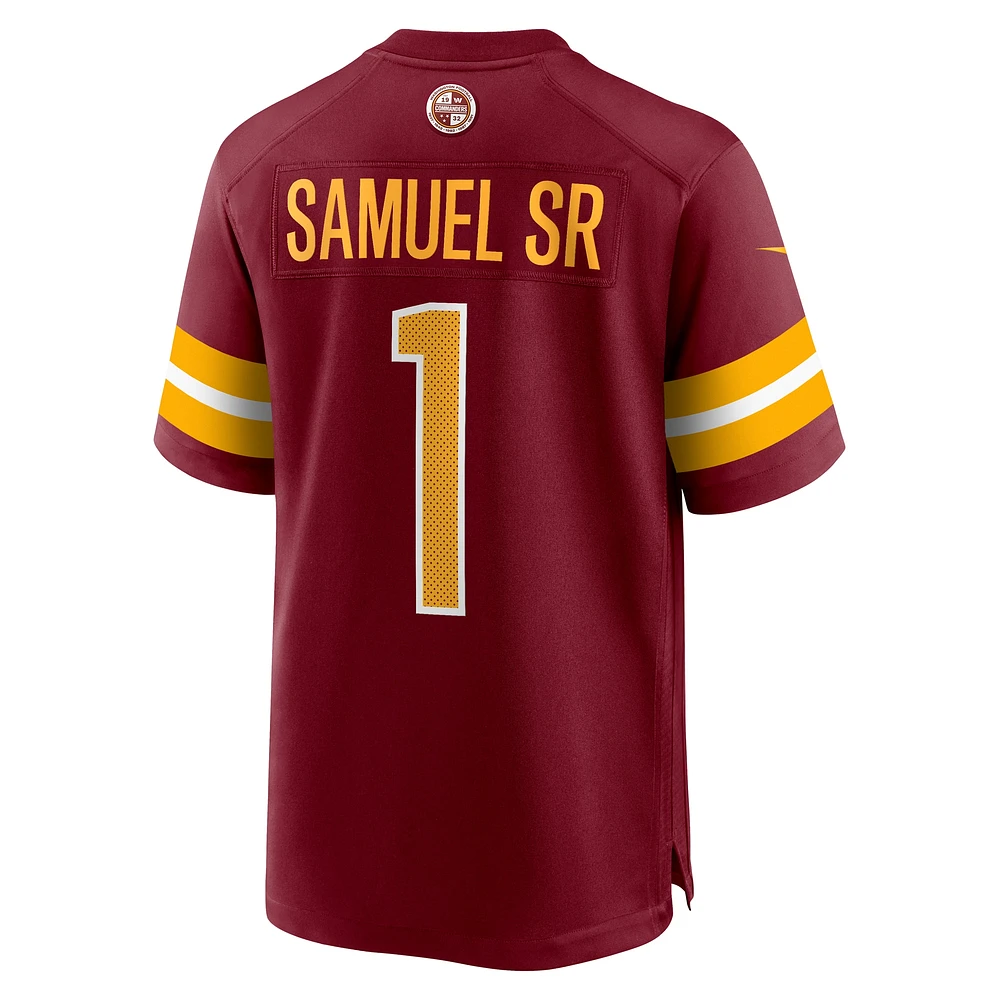 Men's Nike Deebo Samuel Sr Burgundy Washington Commanders Game Player Jersey