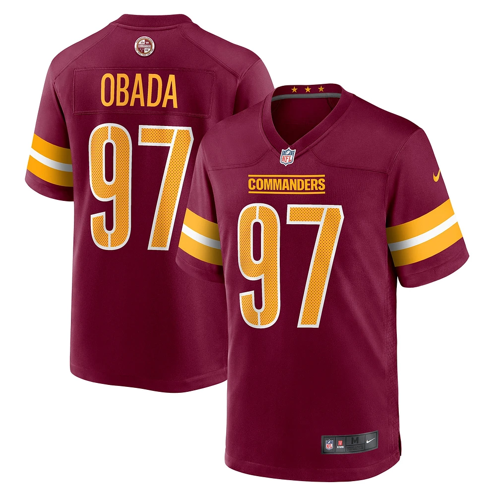 Maillot de match Nike Efe Obada pour hommes, bordeaux, Washington Commanders