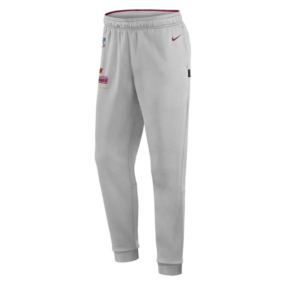 Pantalon Performance Nike Washington Commanders Sideline Logo pour Homme Gris