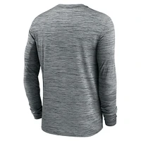 Men's Nike  Heather Gray Washington Commanders Sideline Team Velocity Performance Long Sleeve T-Shirt