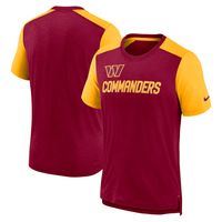 Men's Nike Heathered Burgundy/Heathered Gold Washington Commanders Color Block Team Name T-Shirt