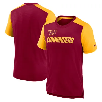 T-shirt avec nom de l'équipe Nike Commanders Washington color block bordeaux chiné/or chiné pour Homme