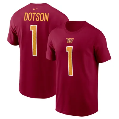 T-shirt Nike Jahan Dotson pour hommes, bordeaux, nom et numéro du joueur des Washington Commanders