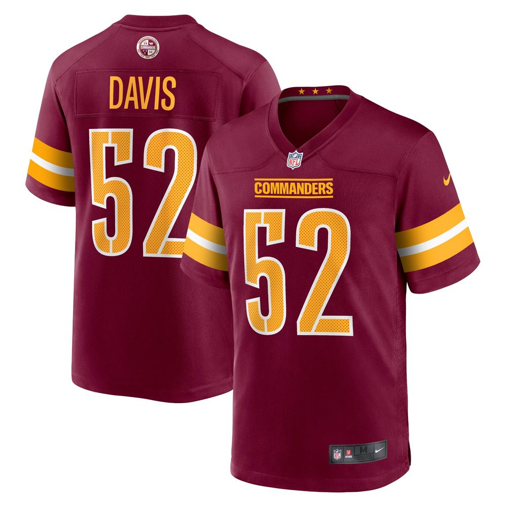 Men's Nike Jamin Davis Burgundy Washington Commanders Game Jersey