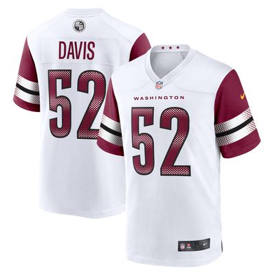 Men's Nike Jamin Davis White Washington Commanders Game Jersey