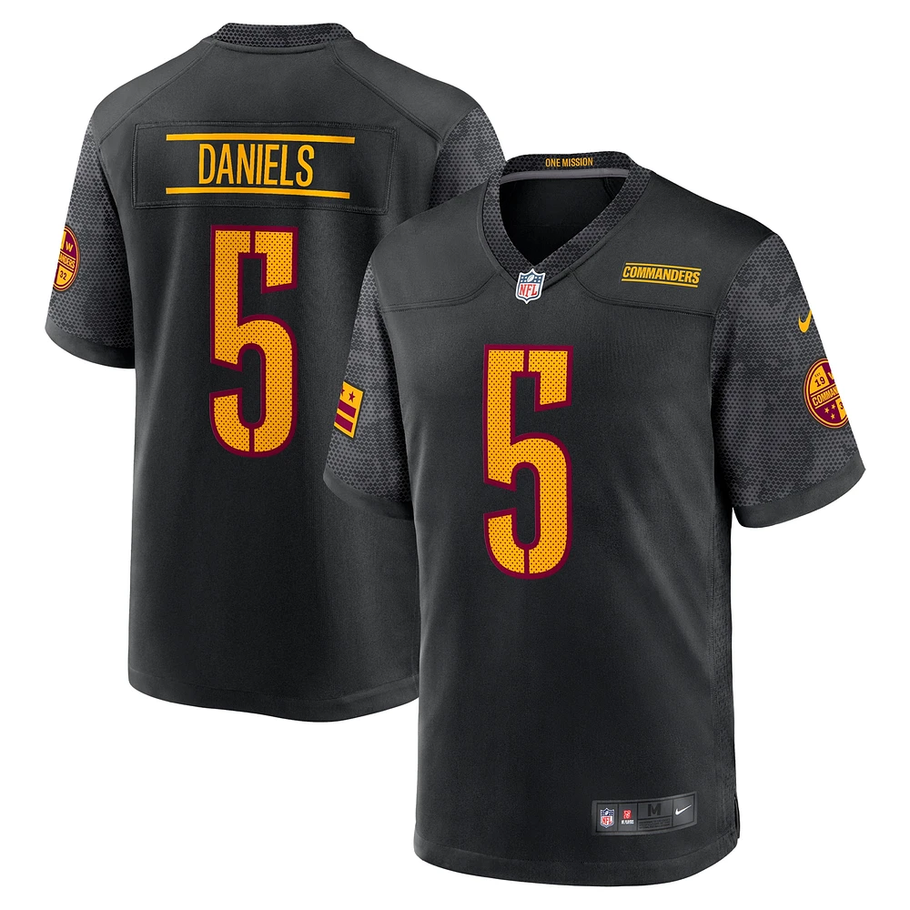 Maillot de joueur alternatif Nike Jayden Daniels pour homme, noir, Washington Commanders