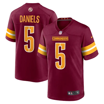 Maillot de jeu Nike Jayden Daniels pour homme, bordeaux, Washington Commanders