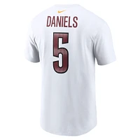 T-shirt Nike Jayden Daniels pour homme avec nom et numéro des Washington Commanders blanc