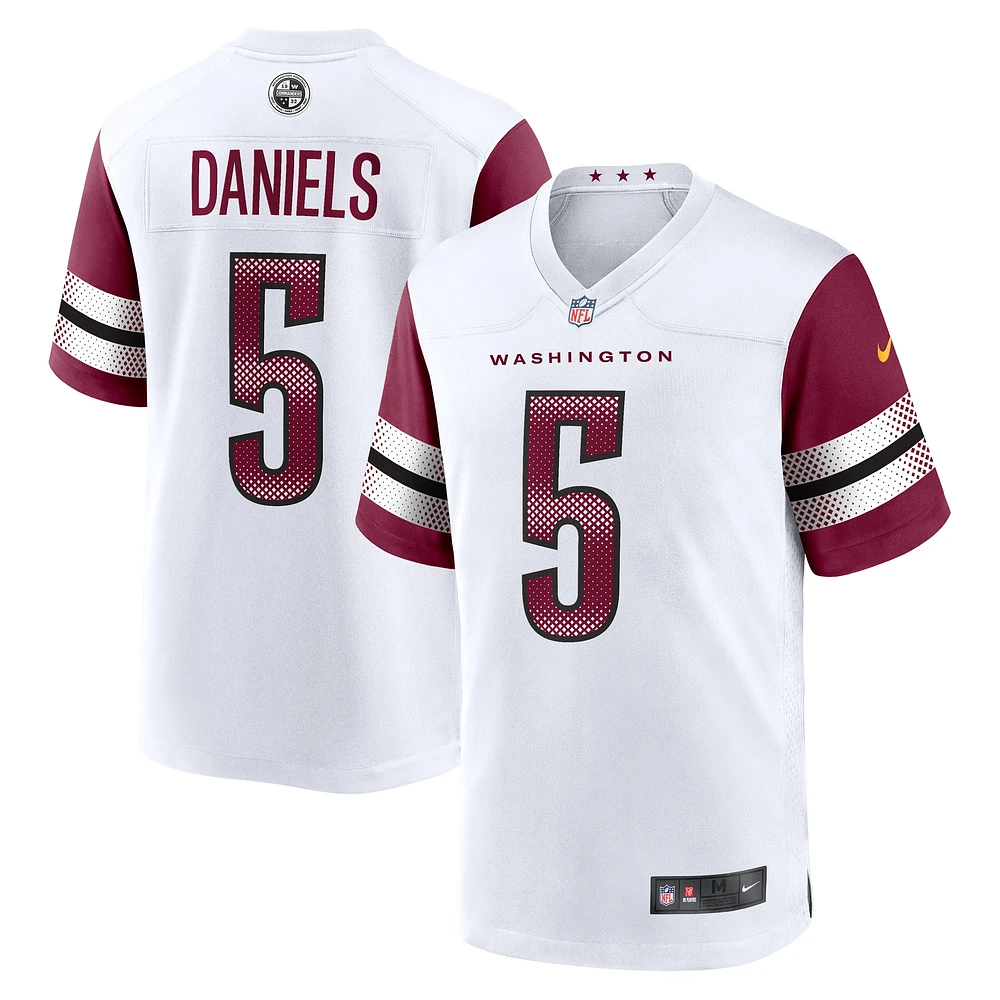 Maillot de jeu joueur Nike Jayden Daniels pour homme, blanc, Washington Commanders