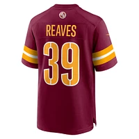 Maillot de match Nike Jeremy Reaves pour hommes, bordeaux, Washington Commanders