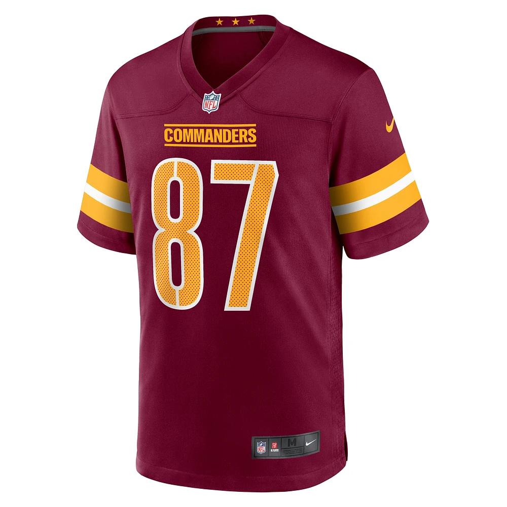 Maillot de match Nike John Bates pour hommes, bordeaux, Washington Commanders