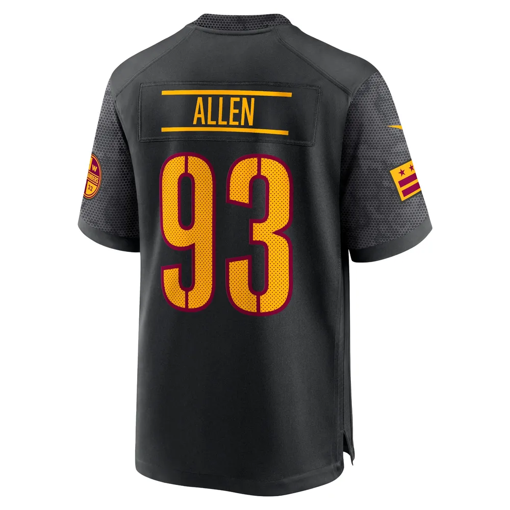 Maillot de joueur jeu alternatif Nike Jonathan Allen pour hommes, noir, Washington Commanders