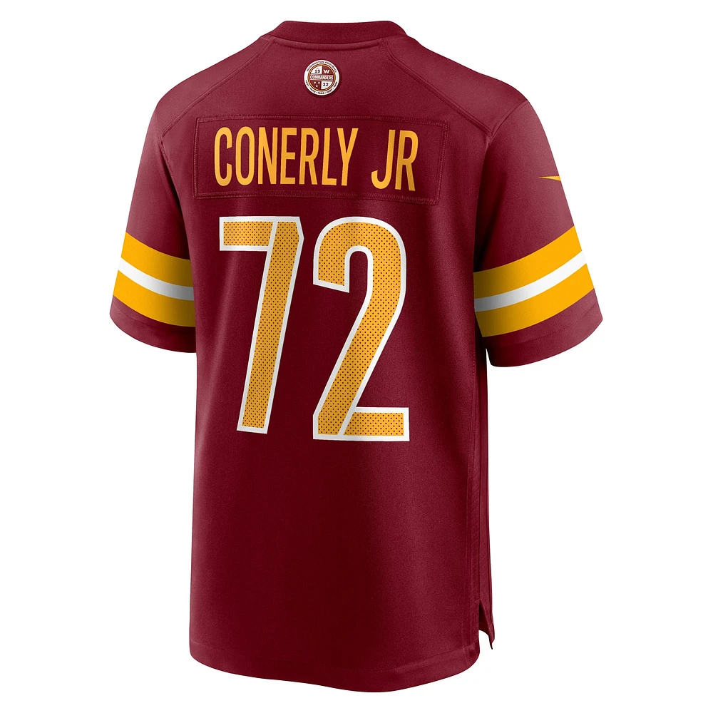 Maillot Nike Josh Conerly Jr. bordeaux pour homme, Washington Commanders, choix de premier tour la draft NFL 2025