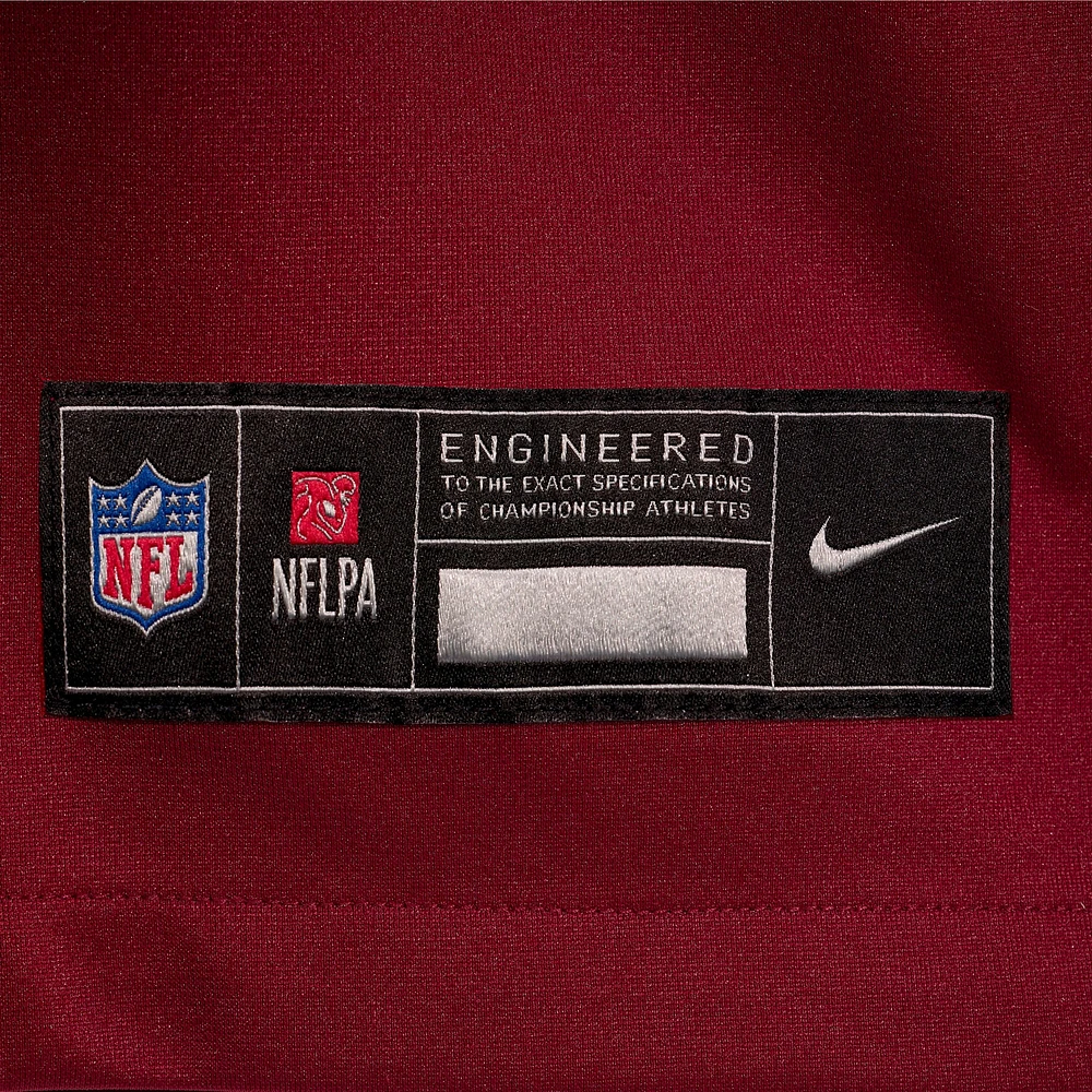 Maillot Nike Josh Conerly Jr. bordeaux pour homme, Washington Commanders, choix de premier tour la draft NFL 2025