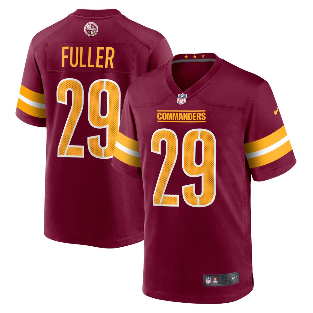 Men's Nike Kendall Fuller Burgundy Washington Commanders Game Jersey