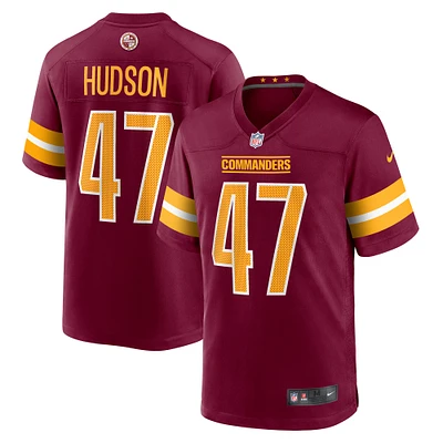 Maillot de match Nike Khaleke Hudson pour hommes, bordeaux, Washington Commanders