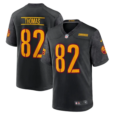 Maillot de joueur jeu alternatif Nike Logan Thomas pour hommes, noir, Washington Commanders