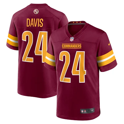 Maillot de match Nike Michael Davis bordeaux pour homme des Washington Commanders