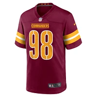 Maillot de jeu Nike Phidarian Mathis pour hommes, bordeaux, Washington Commanders Player Game