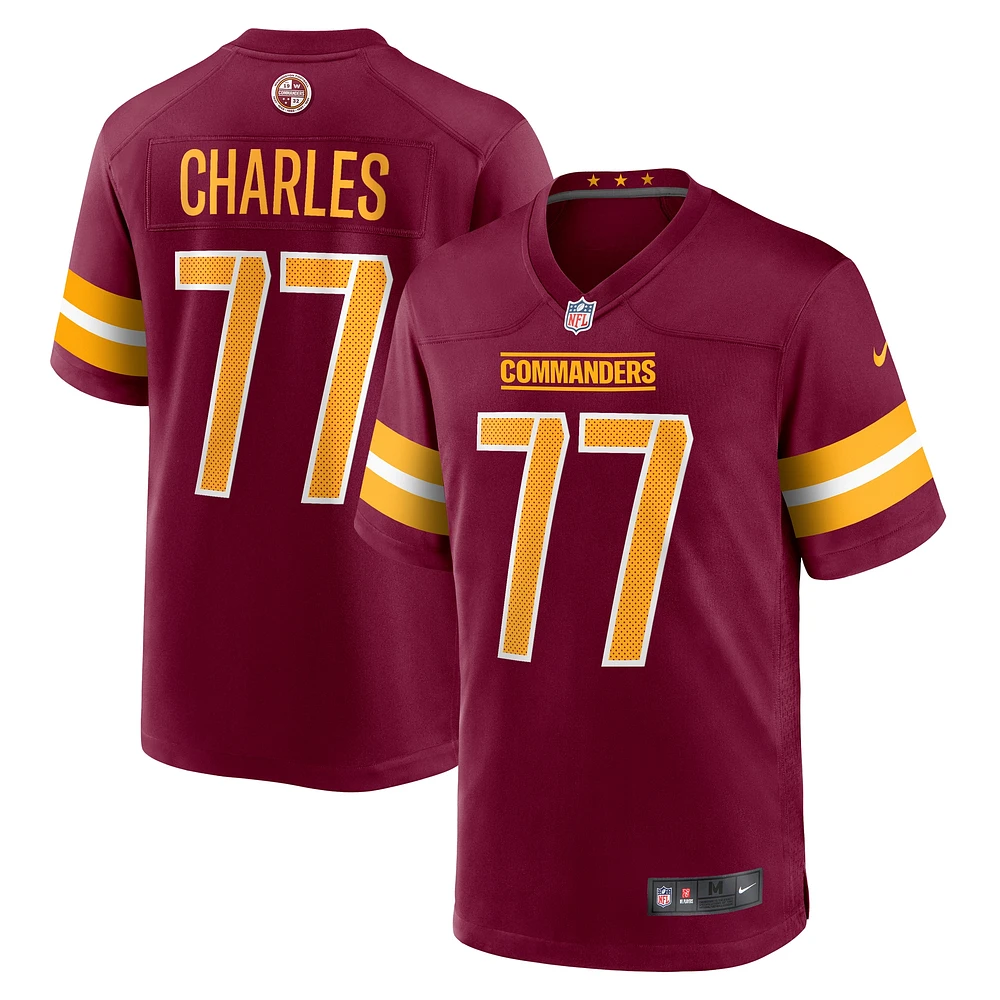 Men's Nike Saahdiq Charles  Burgundy Washington Commanders Game Jersey