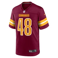 Maillot de match Nike Sean Chandler pour hommes, bordeaux, Washington Commanders