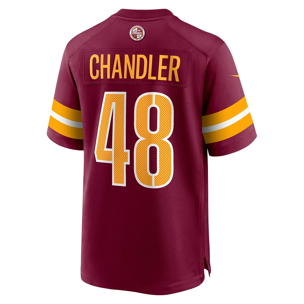 Maillot de match Nike Sean Chandler pour hommes, bordeaux, Washington Commanders