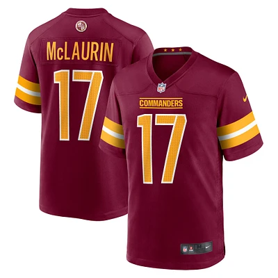 Maillot de match joueur Nike Terry McLaurin des Washington Commanders pour hommes, bordeaux