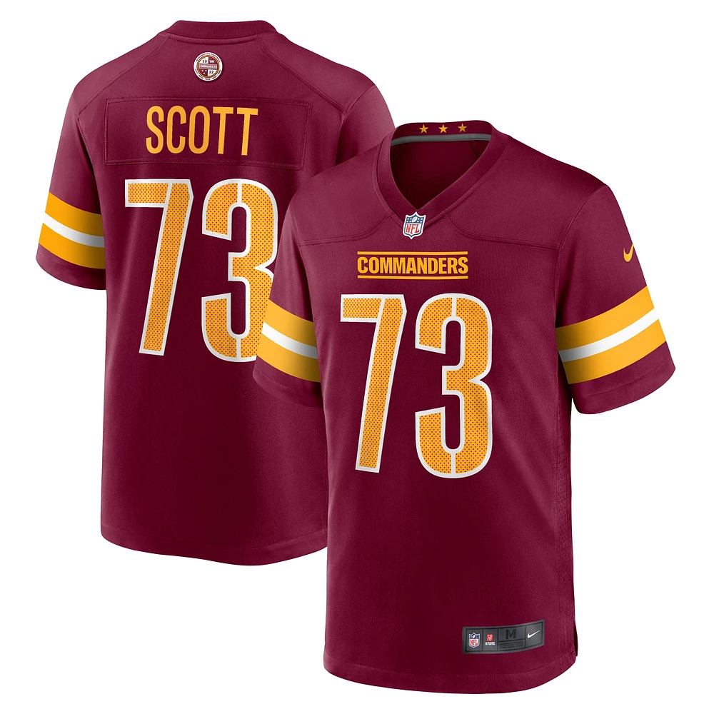 Men's Nike Trent Scott Burgundy Washington Commanders Game Jersey