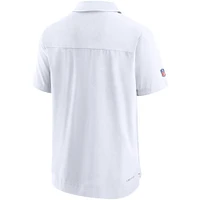 Men's Nike White Washington Commanders Sideline Lockup Performance Polo