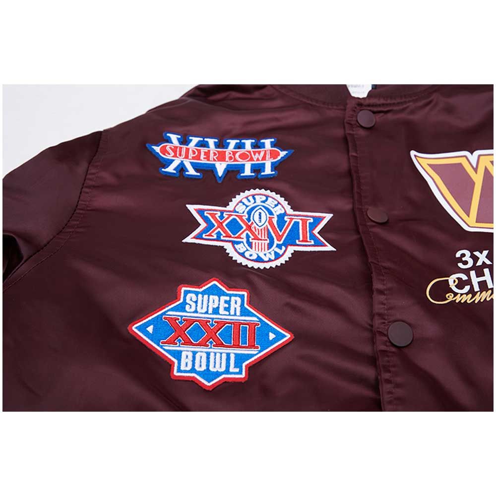 Pro Standard Men's Pro Standard Burgundy Washington Commanders Championship  Satin Full-Snap Varsity Jacket