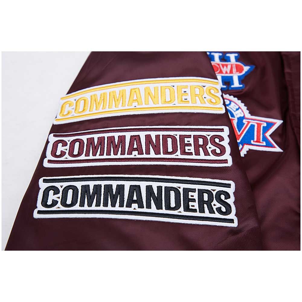 pro Standard WASHINGTON COMMANDERS OLD ENGLISH SATIN JACKET – Action Wear