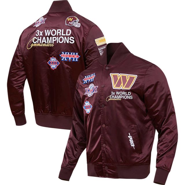 Men's Pro Standard Burgundy Washington Commanders 3x Super Bowl