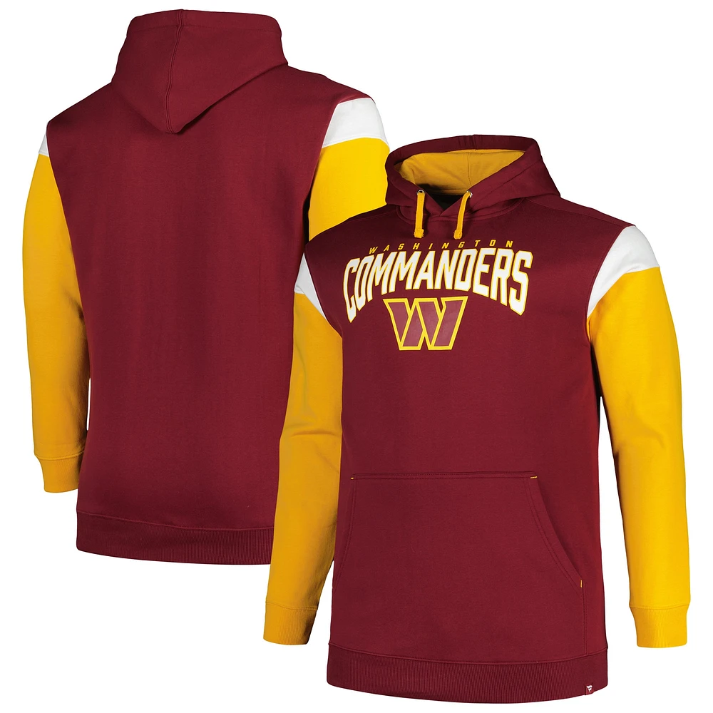 Profil pour hommes Bordeaux Washington Commanders Big & Tall Trench Battle Pull à capuche