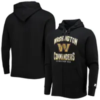 Men's Antigua Black Washington Commanders Victory Pullover Hoodie Size: Extra Large